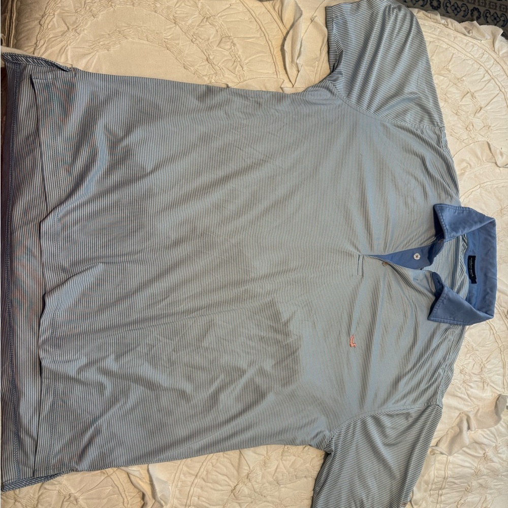Southern Tide Blue Performance Polo Shirt